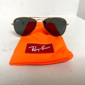 Ray-Ban Aviator Junior Sunglasses Gold Frames